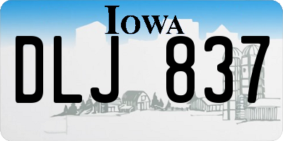 IA license plate DLJ837