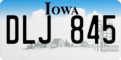IA license plate DLJ845