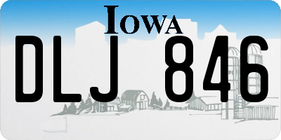 IA license plate DLJ846