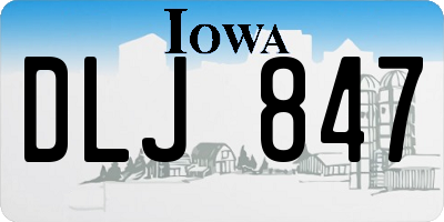 IA license plate DLJ847