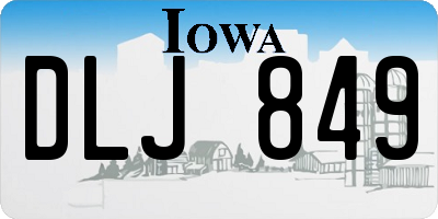 IA license plate DLJ849