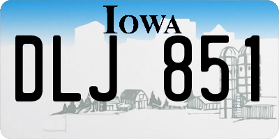 IA license plate DLJ851