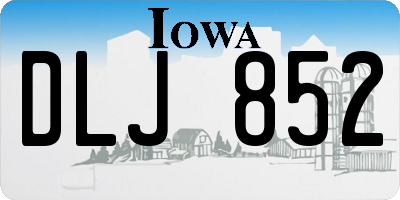 IA license plate DLJ852