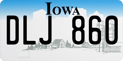 IA license plate DLJ860