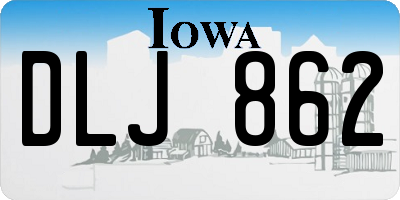 IA license plate DLJ862