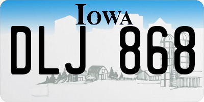 IA license plate DLJ868