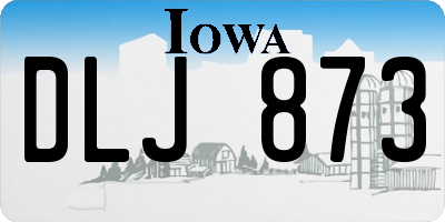 IA license plate DLJ873