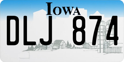 IA license plate DLJ874