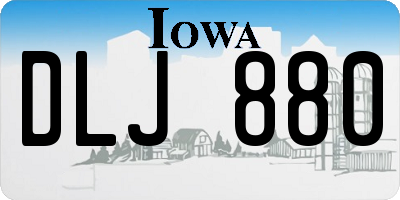 IA license plate DLJ880