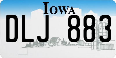 IA license plate DLJ883