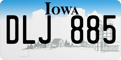 IA license plate DLJ885