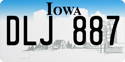 IA license plate DLJ887