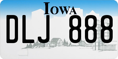 IA license plate DLJ888