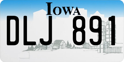 IA license plate DLJ891