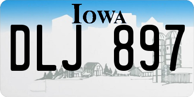 IA license plate DLJ897
