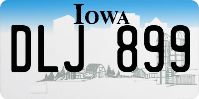 IA license plate DLJ899
