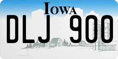 IA license plate DLJ900