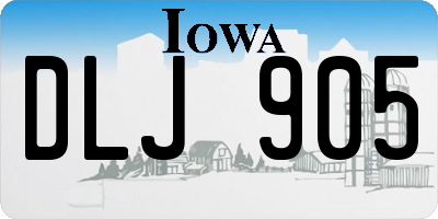 IA license plate DLJ905