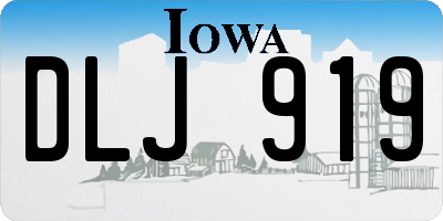IA license plate DLJ919