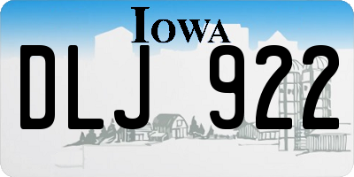 IA license plate DLJ922