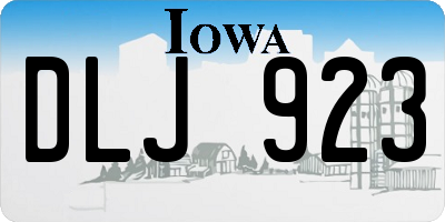 IA license plate DLJ923