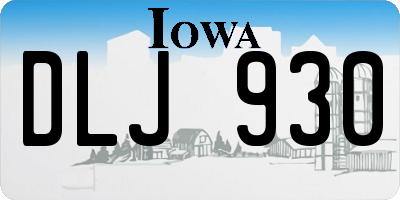 IA license plate DLJ930