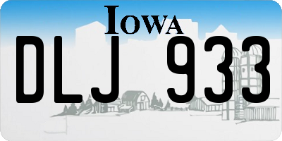 IA license plate DLJ933