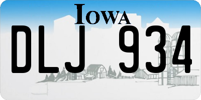 IA license plate DLJ934