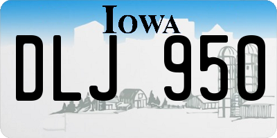 IA license plate DLJ950