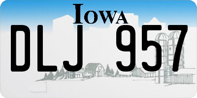 IA license plate DLJ957