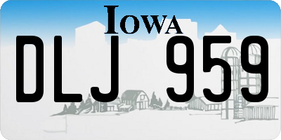 IA license plate DLJ959