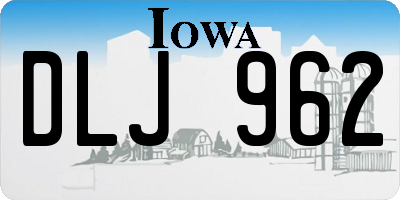 IA license plate DLJ962