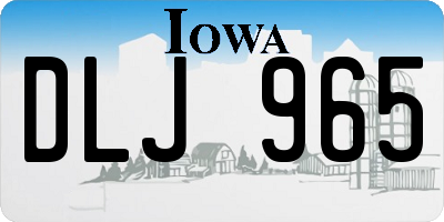 IA license plate DLJ965