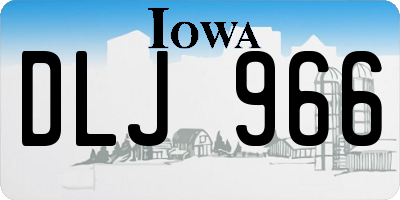 IA license plate DLJ966