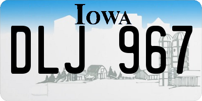 IA license plate DLJ967