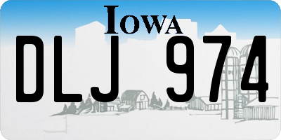 IA license plate DLJ974