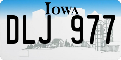 IA license plate DLJ977