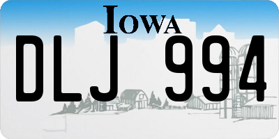 IA license plate DLJ994