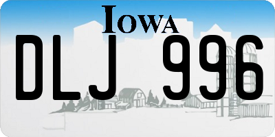 IA license plate DLJ996