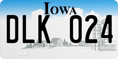IA license plate DLK024