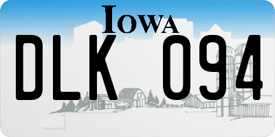 IA license plate DLK094