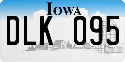 IA license plate DLK095
