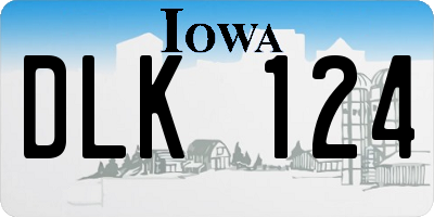 IA license plate DLK124