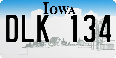 IA license plate DLK134