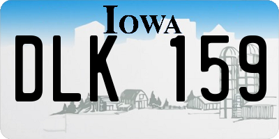IA license plate DLK159