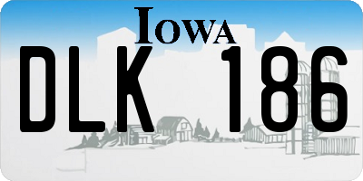 IA license plate DLK186
