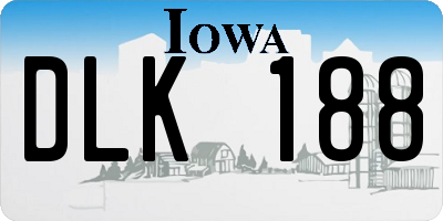 IA license plate DLK188