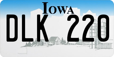 IA license plate DLK220