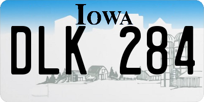 IA license plate DLK284