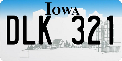 IA license plate DLK321